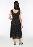 swatch_Black polka dot midi dress
