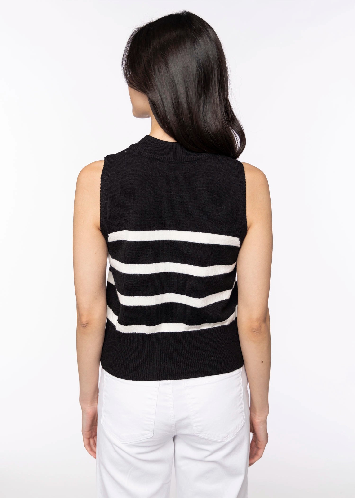 swatch_Black/Ecru deluc mykonos knit vest