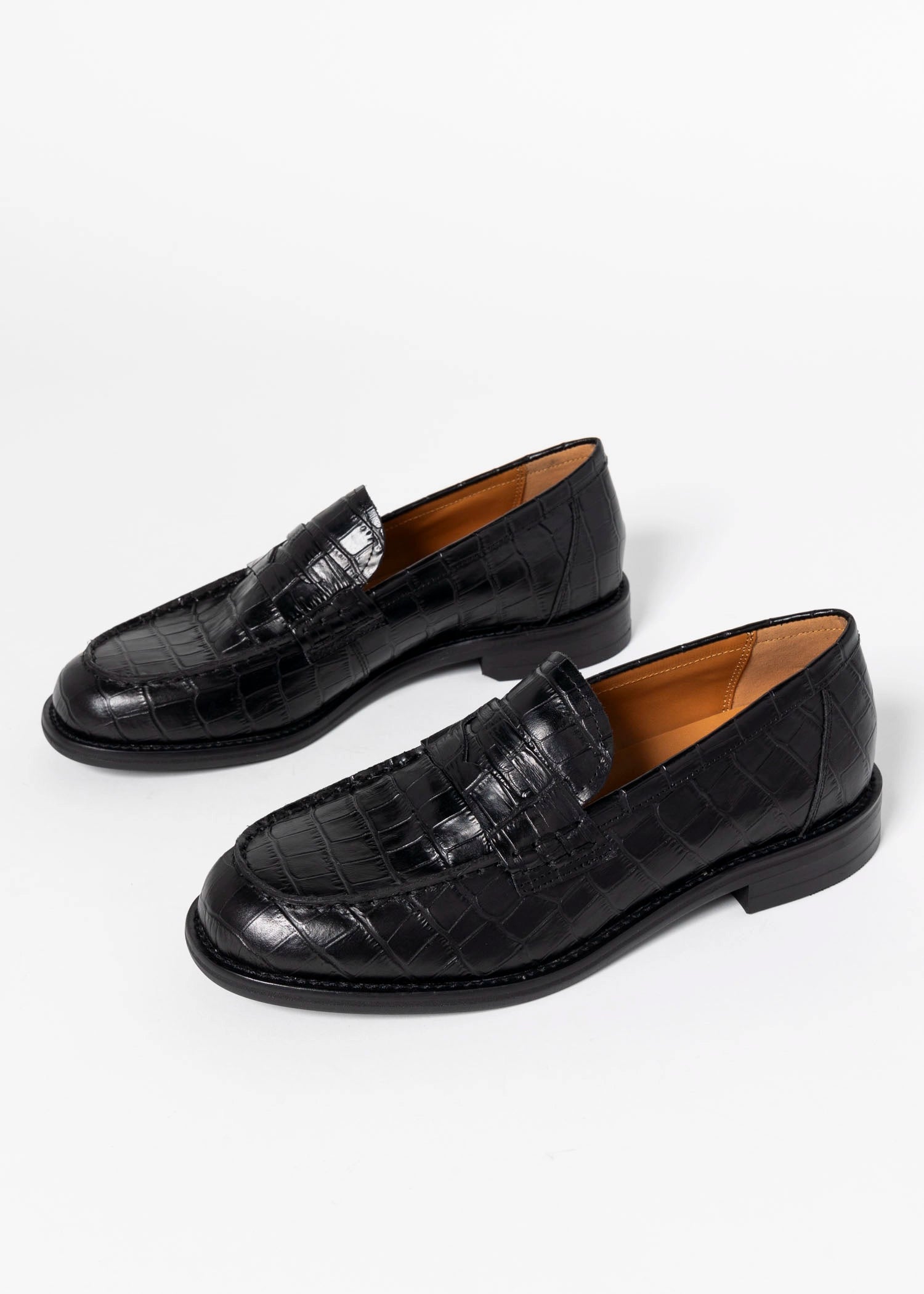 swatch_Black Croco vagabond linn loafer