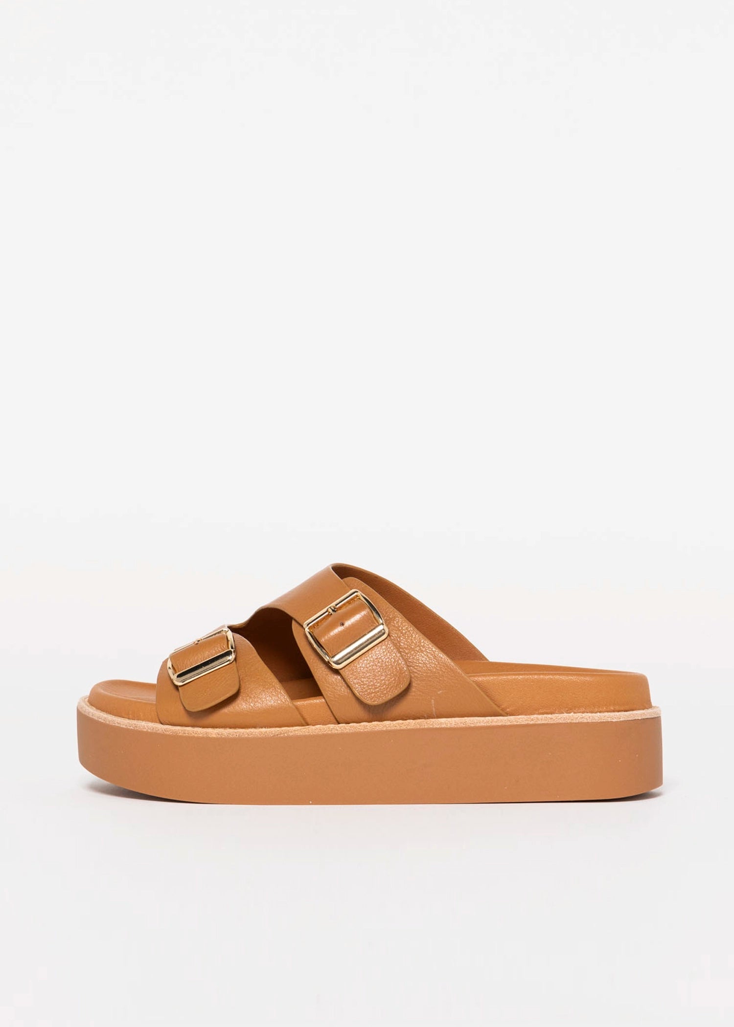 swatch_Tan Leather silent d gizella platform sandal