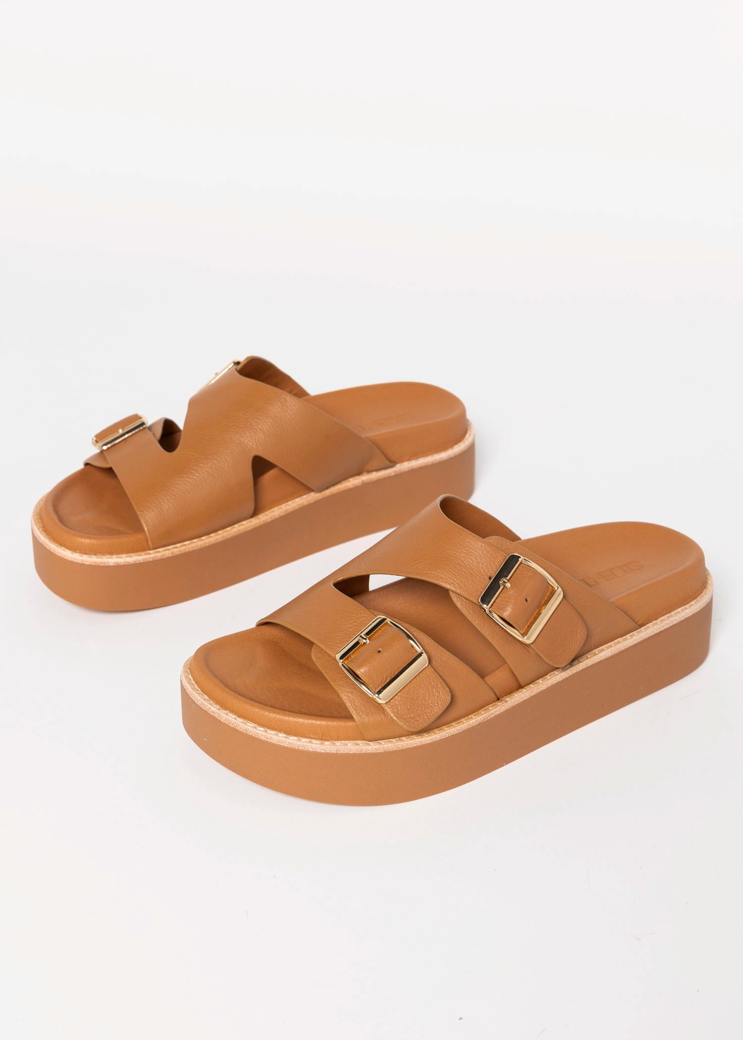 swatch_Tan Leather silent d gizella platform sandal