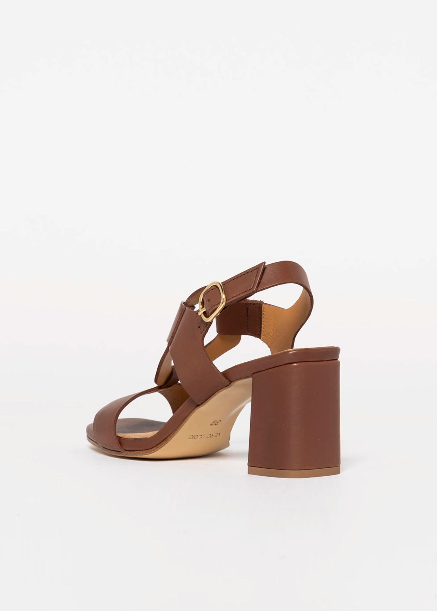 swatch_Brown Leather heeled leather sandal