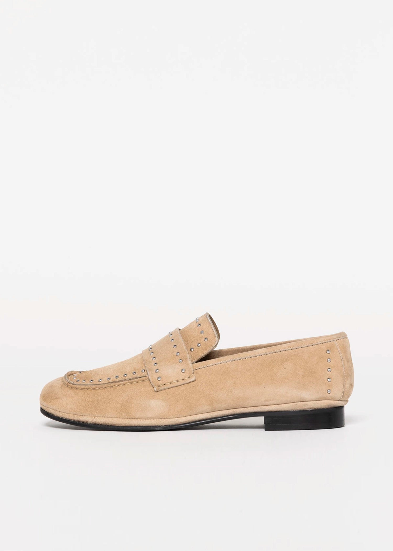 swatch_Camel Suede studded loafer