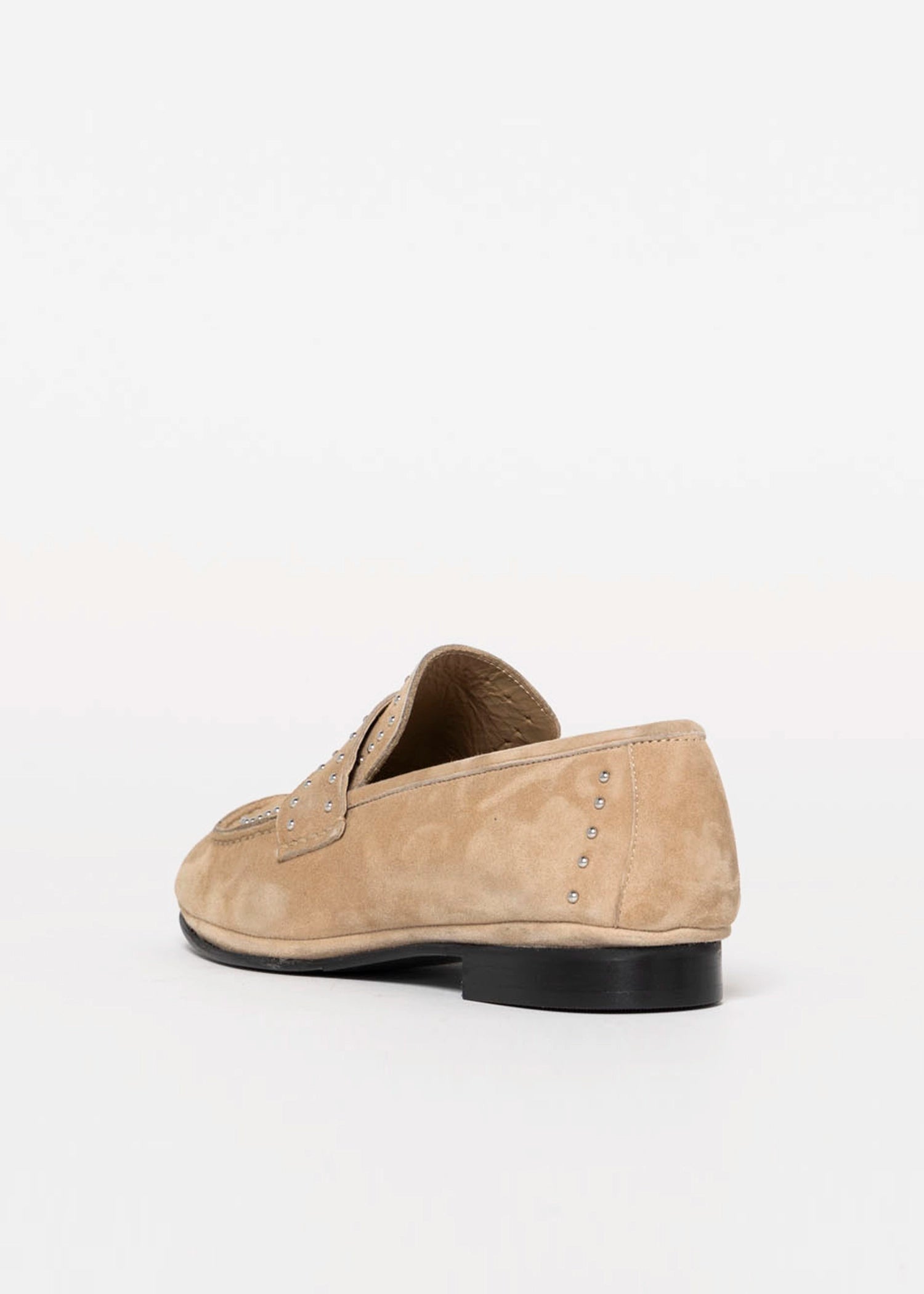 swatch_Camel Suede studded loafer