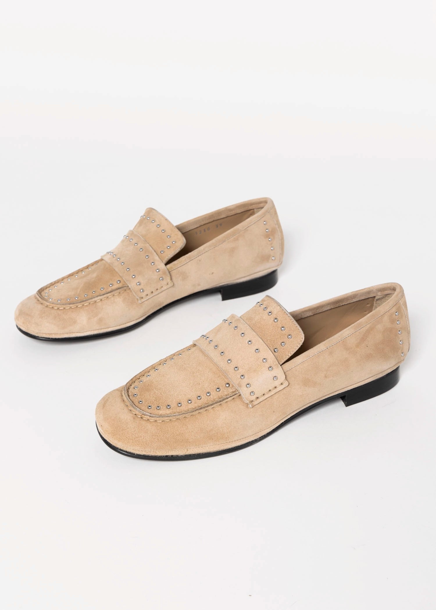 swatch_Camel Suede studded loafer