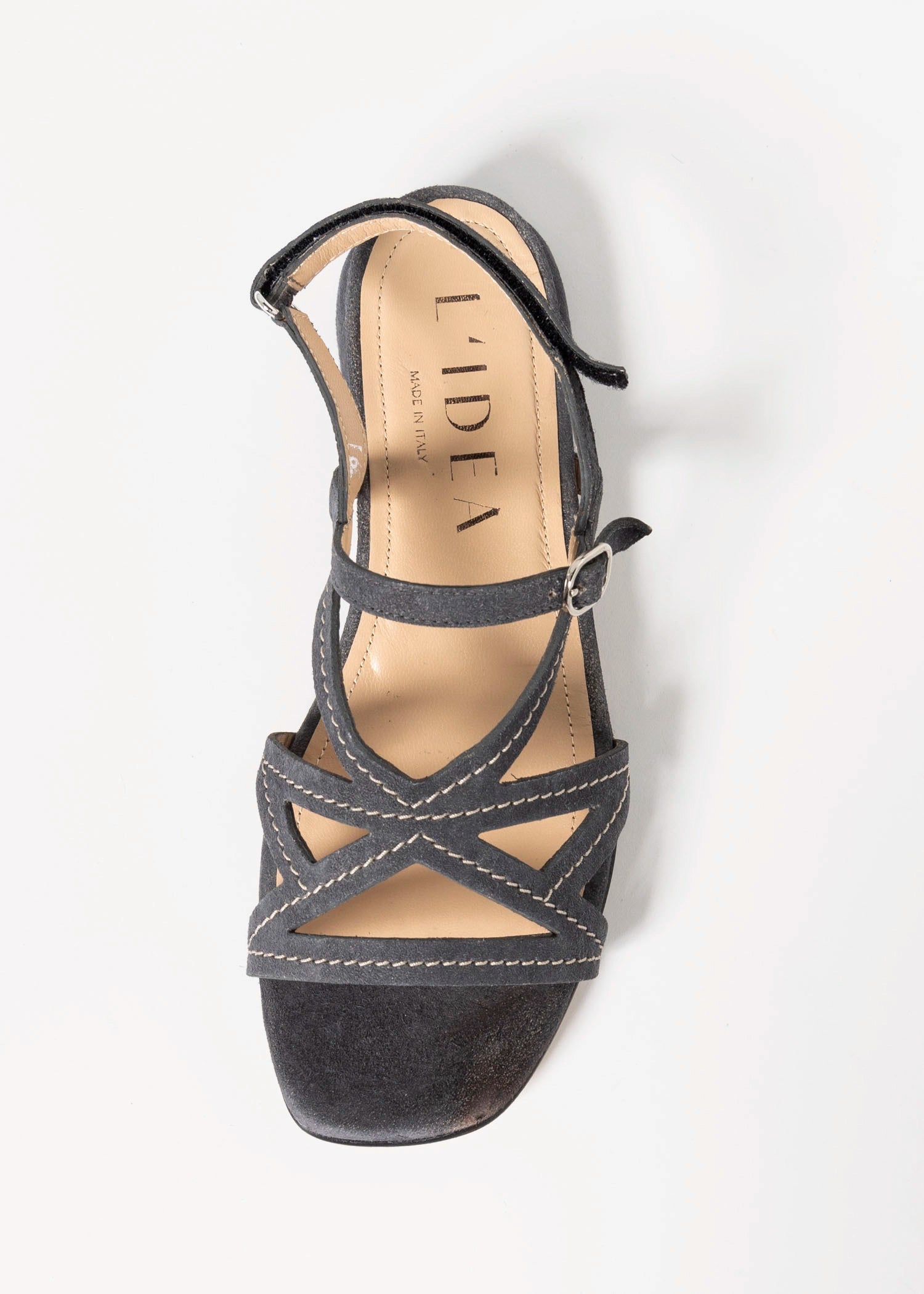 swatch_Charcoal Suede l'idea flat strappy sandal