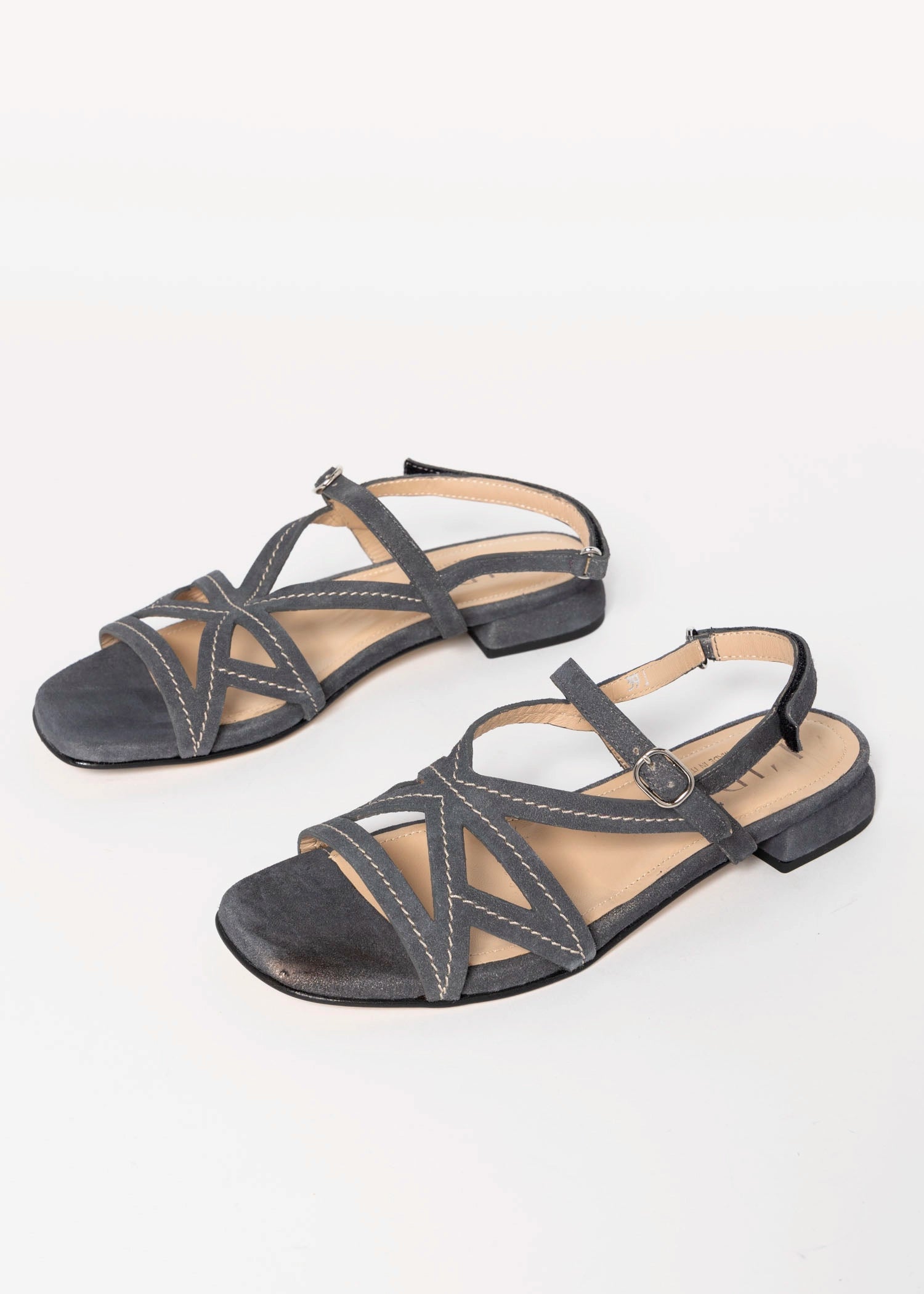 swatch_Charcoal Suede l'idea flat strappy sandal