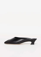 swatch_Black leather peep toe mule L'idea
