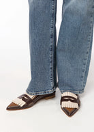swatch_Brown Multi Leather pointed toe flat