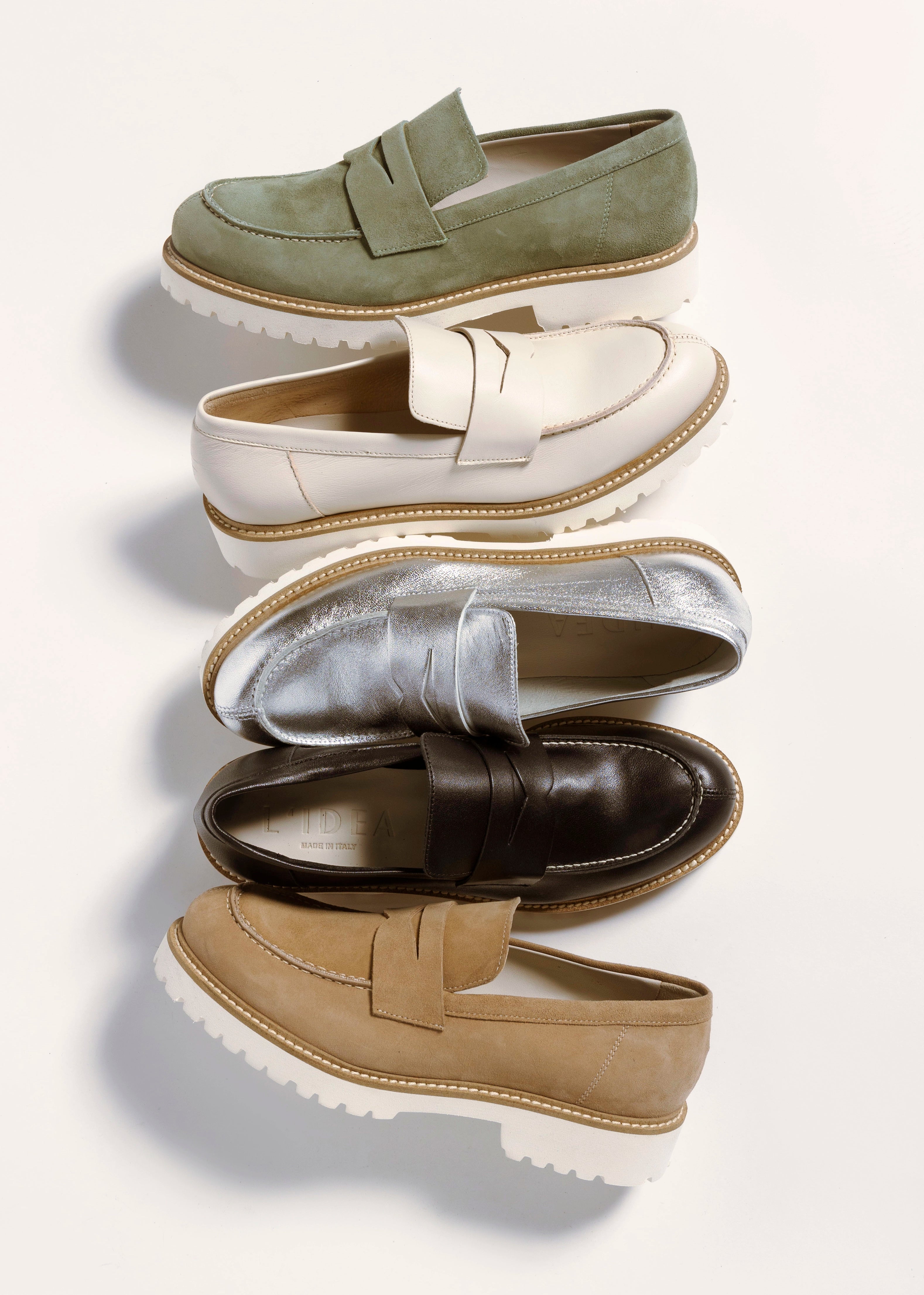 swatch_sage suede suede penny loafer flat shoes