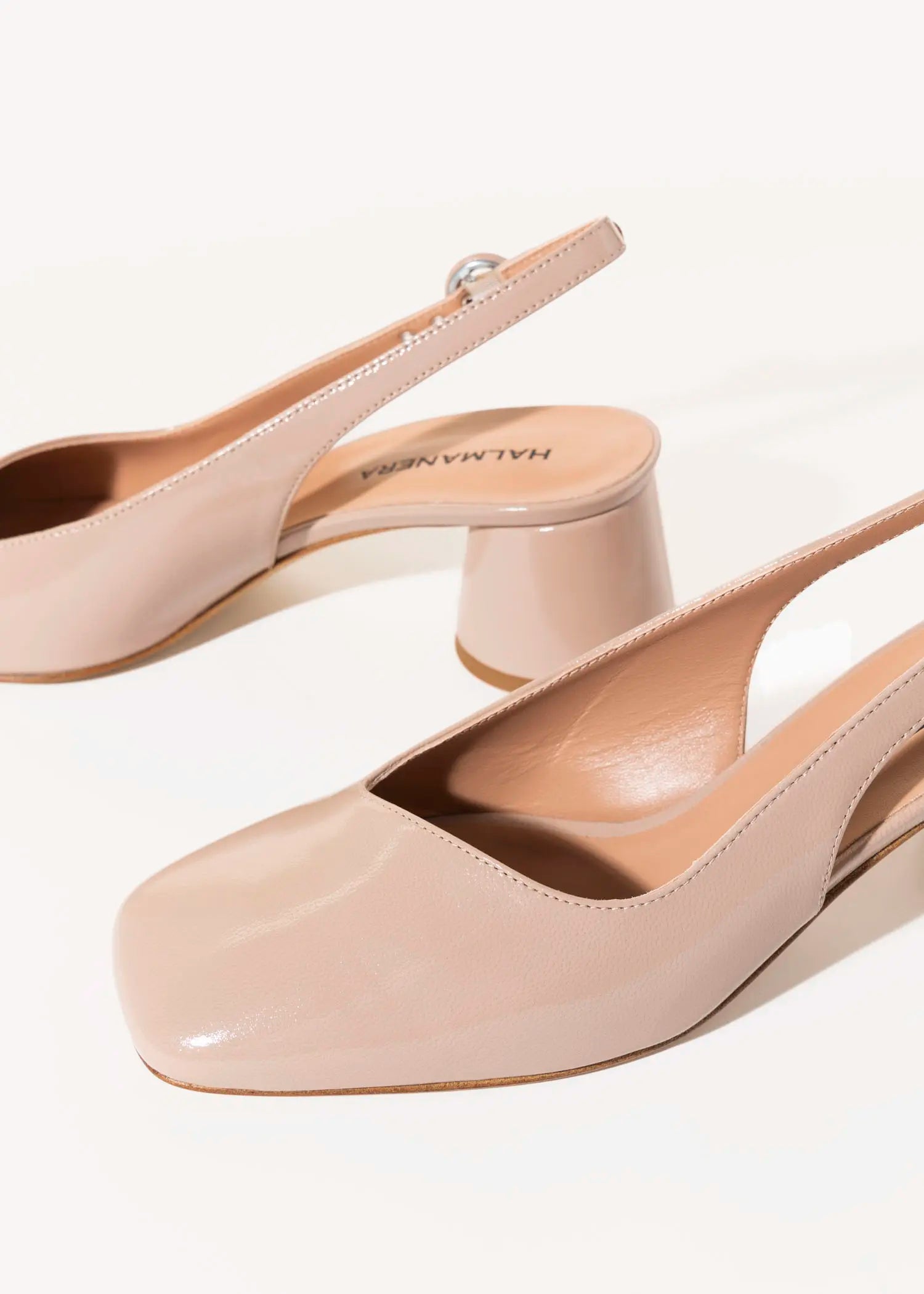 swatch_beige patent cala slingback pump heels
