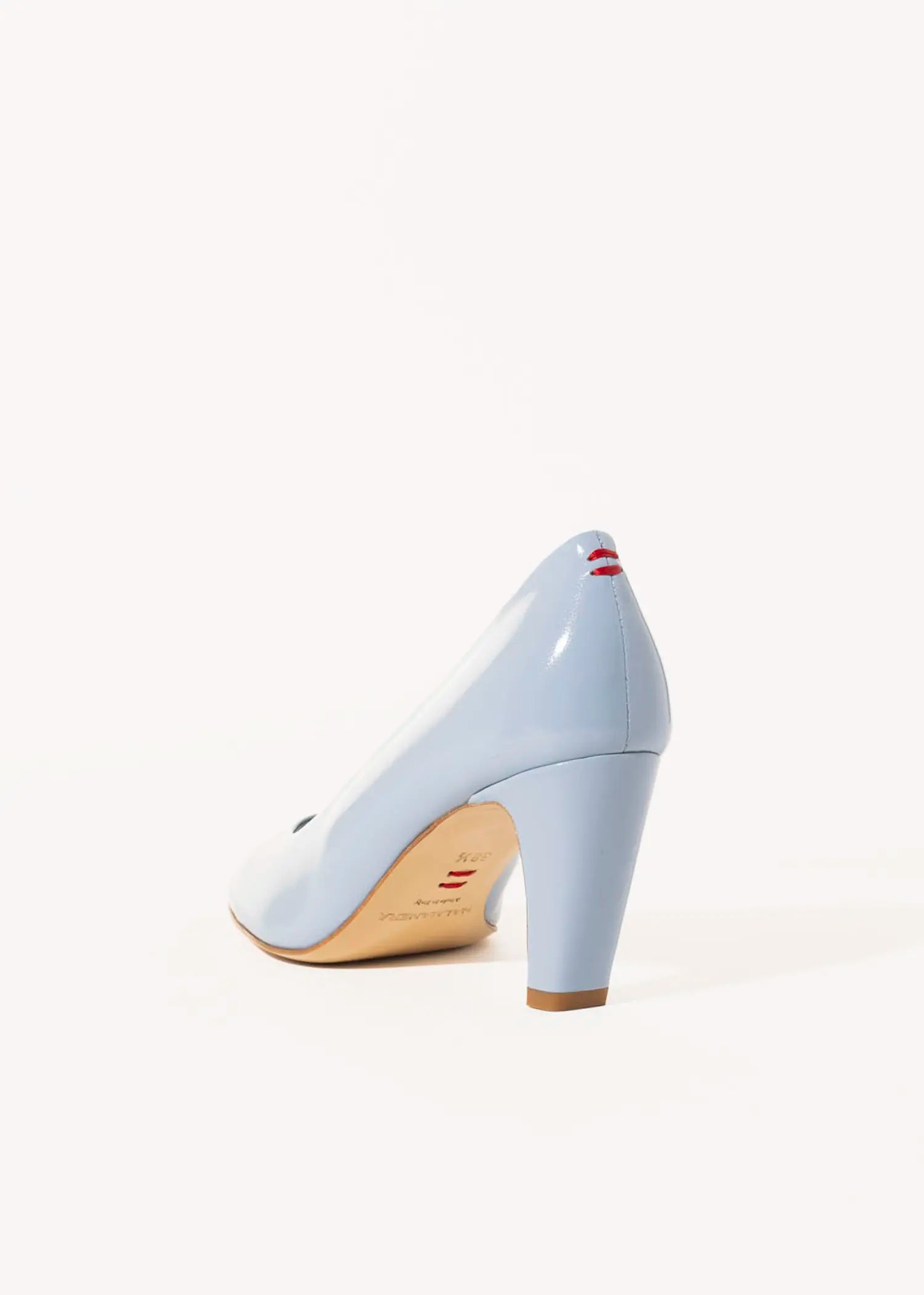 swatch_light blue patent dora round toe pump heels