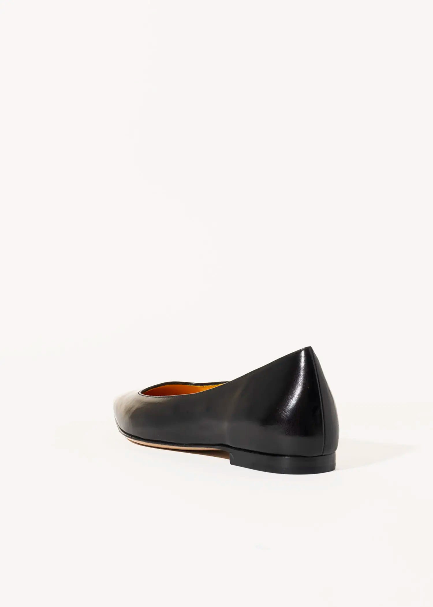 swatch_black leather leather flat flat shoes