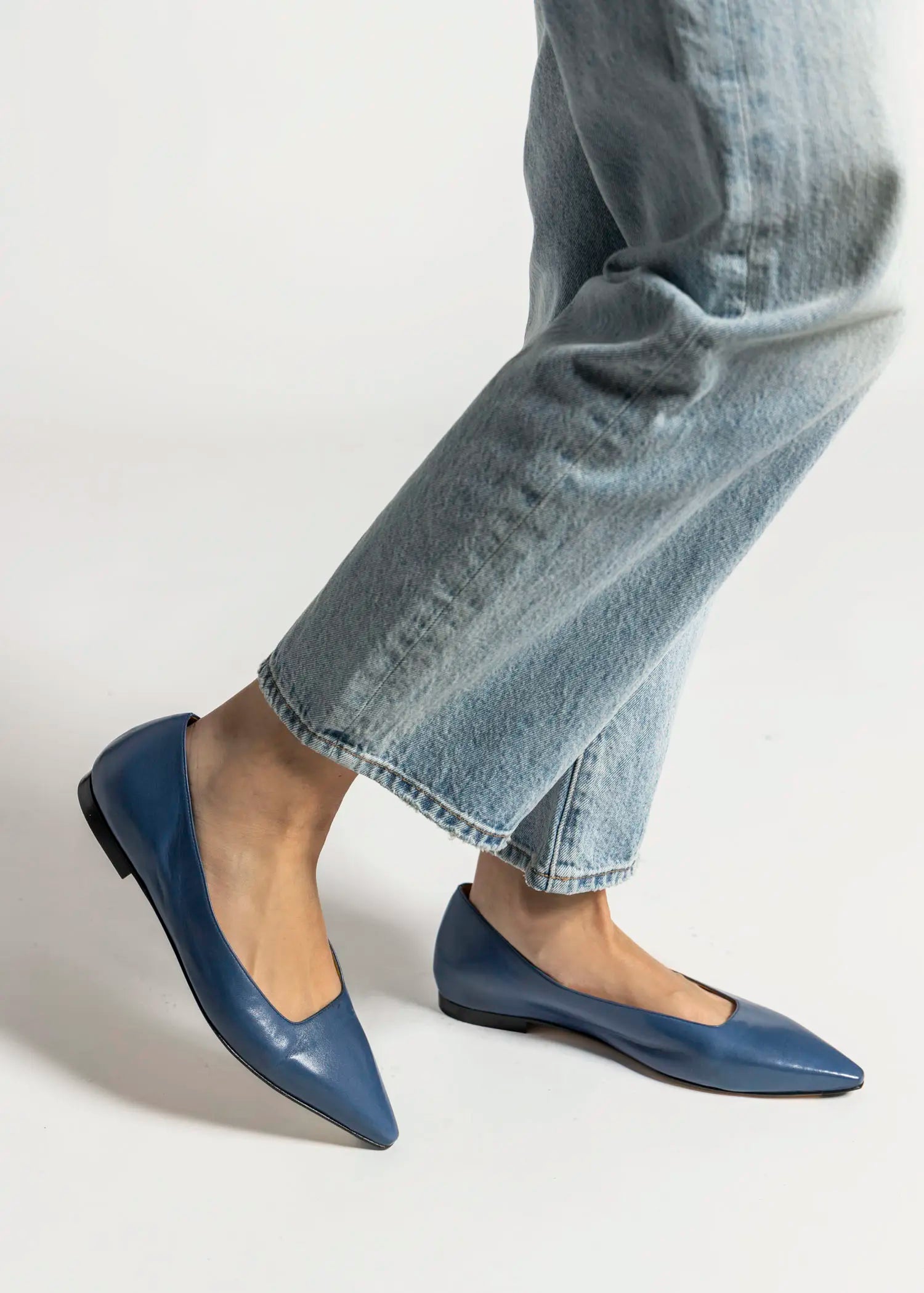 swatch_jeans leather leather flat flat shoes