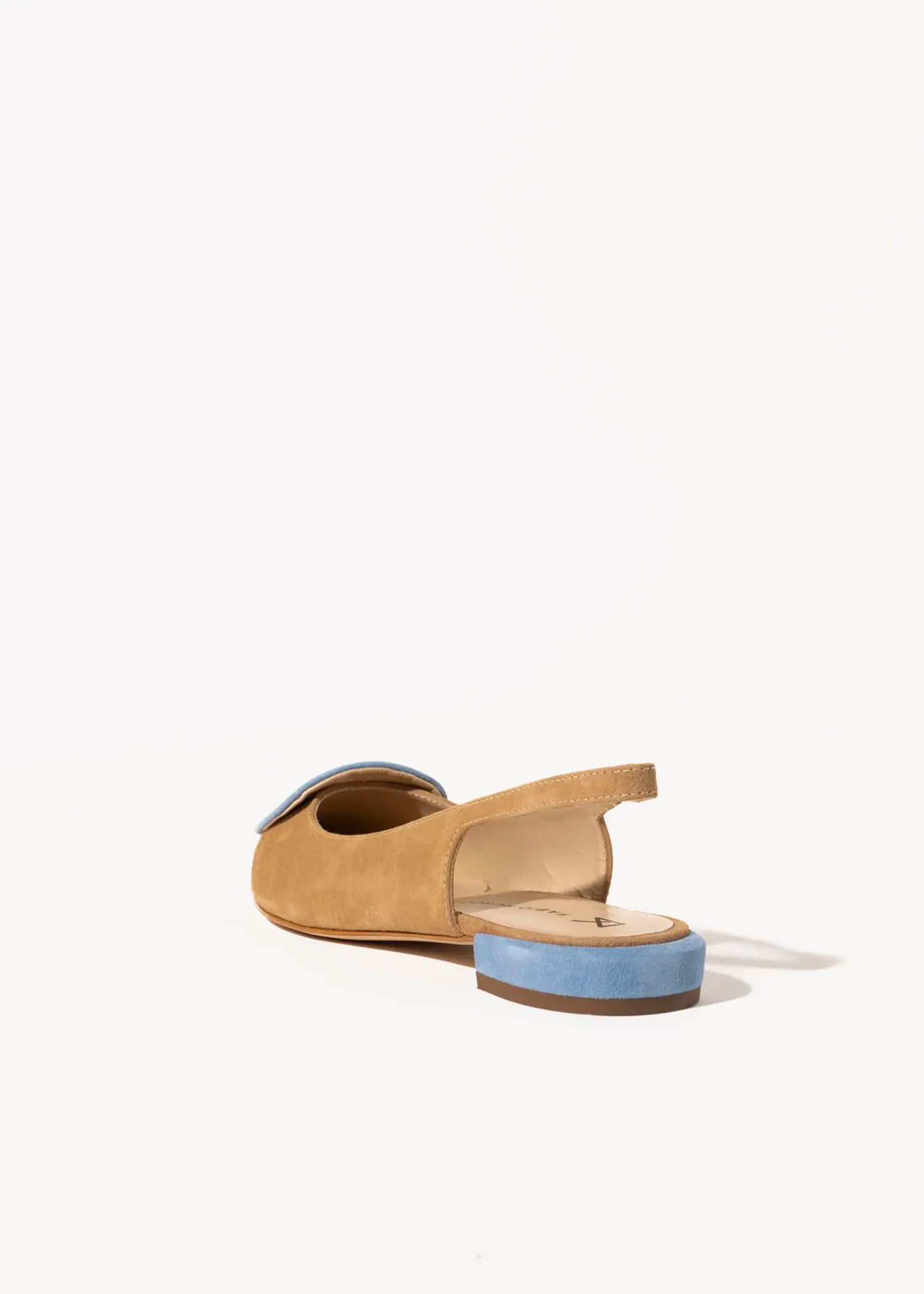 swatch_sand suede slingback flat flat shoes