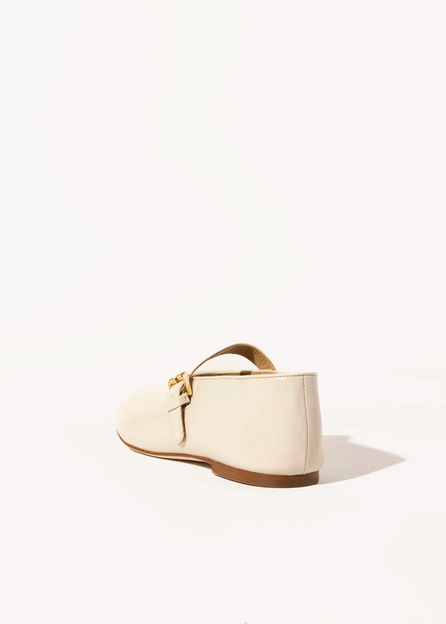 swatch_milk patent leather mary jane flat shoes
