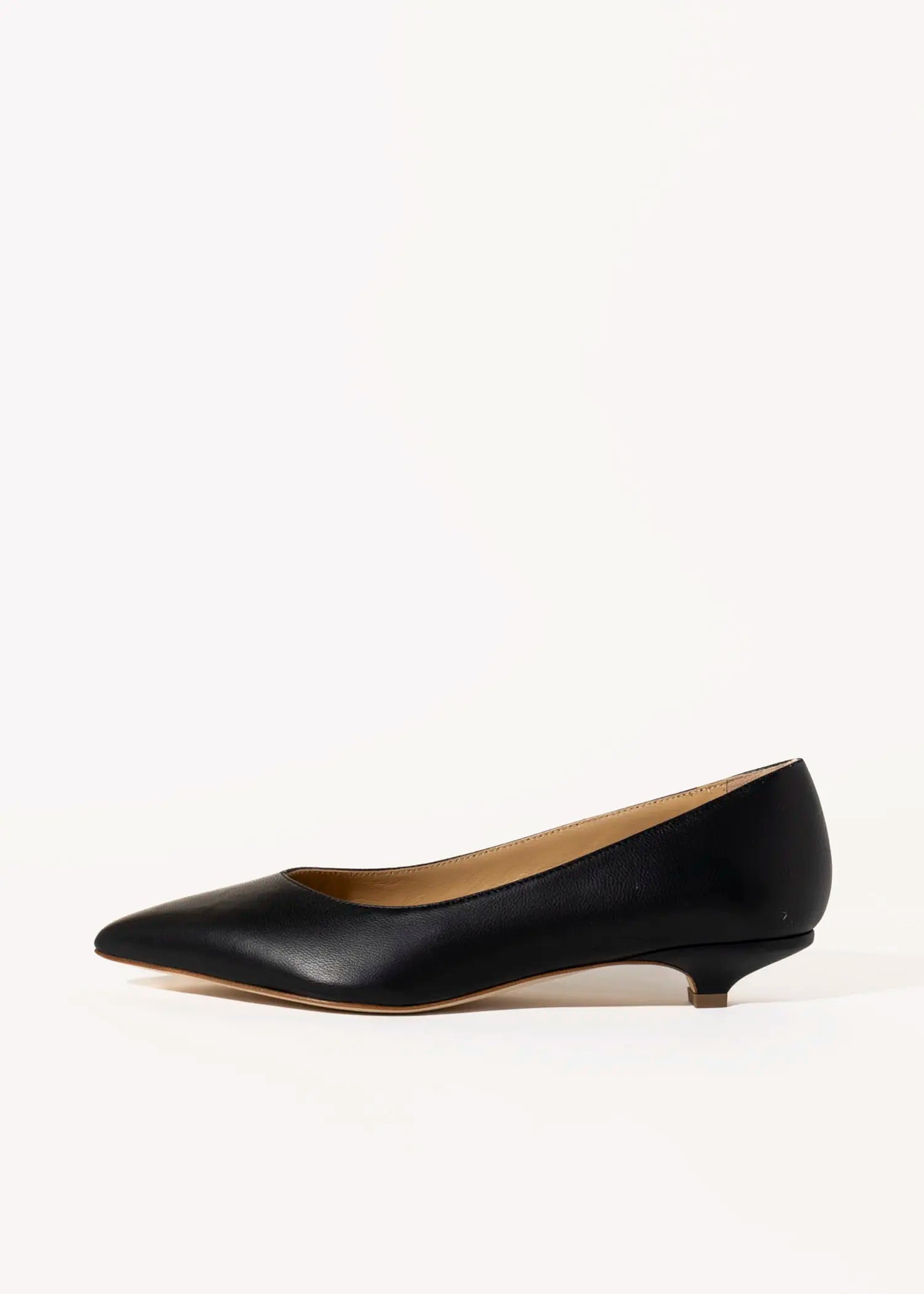 swatch_black leather gloria kitten heel pump heels
