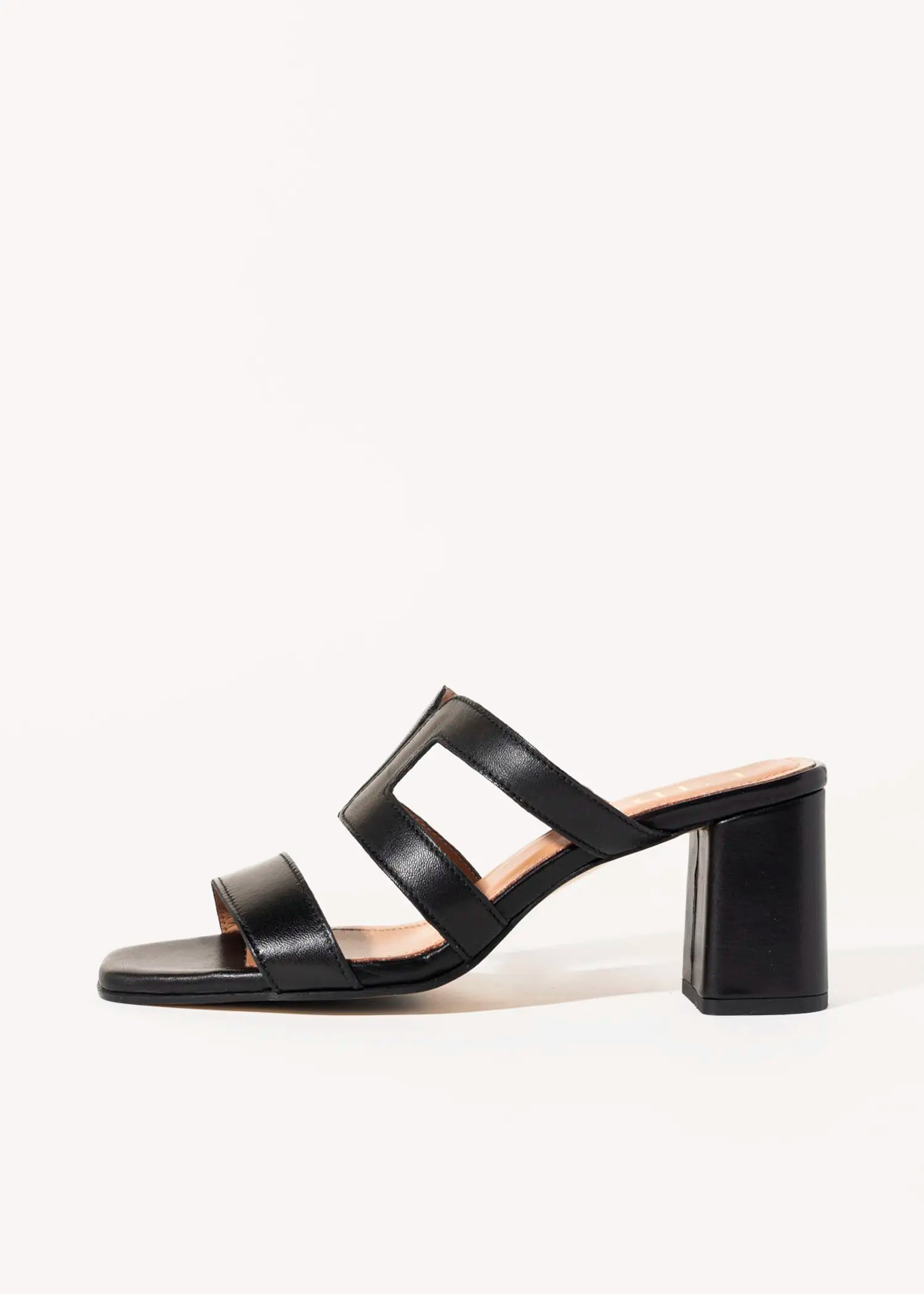 swatch_black leather heeled cutout sandal heeled sandals