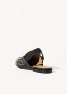 swatch_black leather slingback loafer flat shoes
