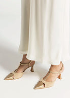 swatch_Sand/Platino pia leather pump