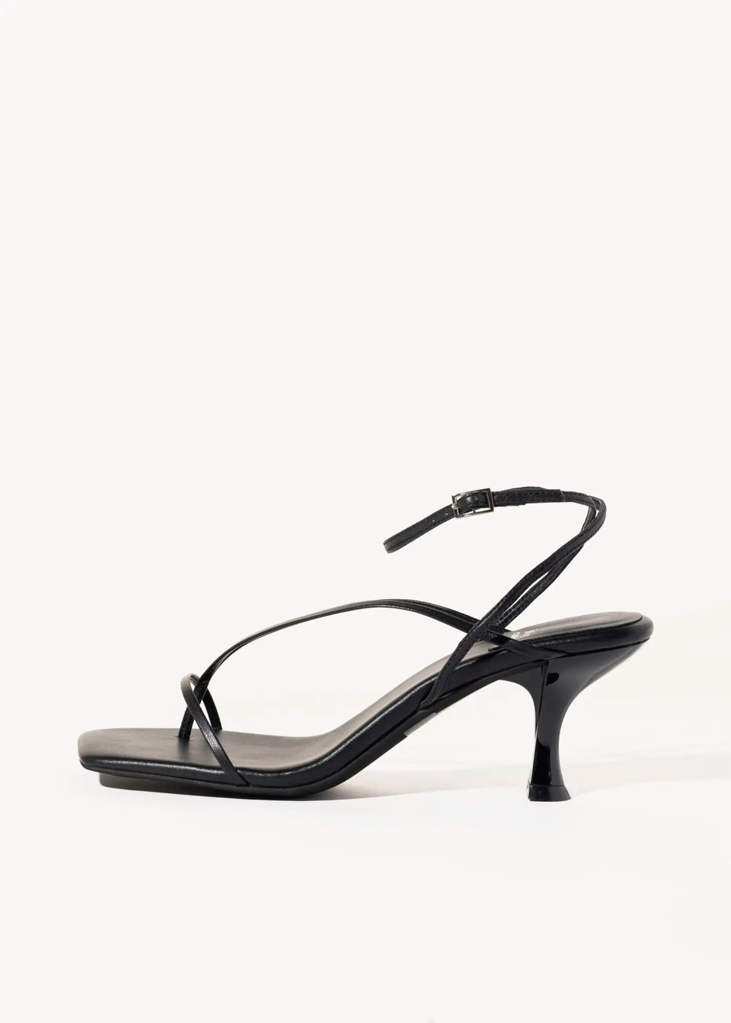 swatch_black leather fluxx heeled sandal heeled sandals