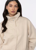 swatch_Beige funnel neck bomber jacket