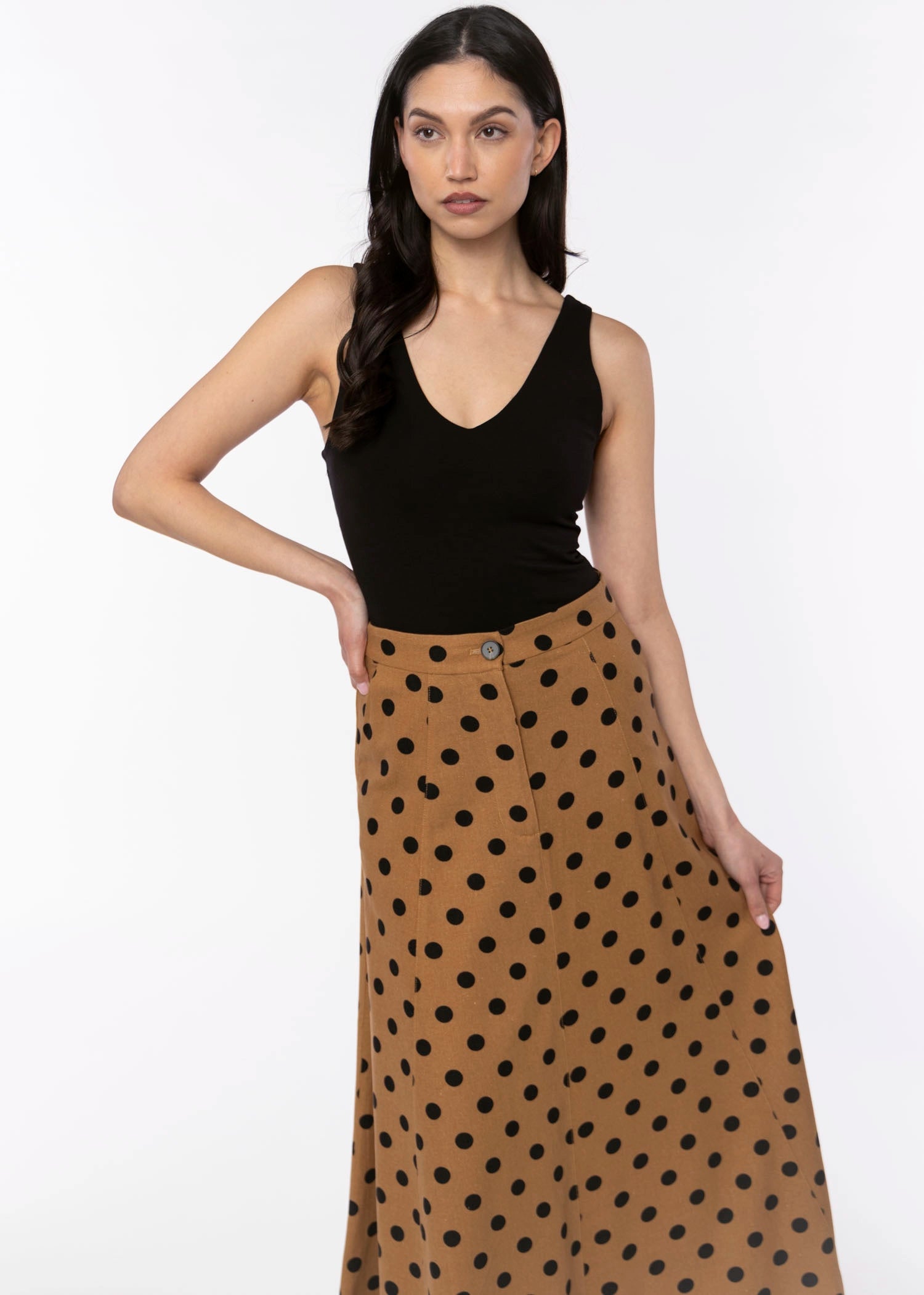 swatch_Mocha linen maxi skirt