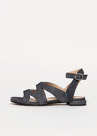 swatch_Charcoal Suede flat suede sandal