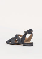 swatch_Charcoal Suede flat suede sandal