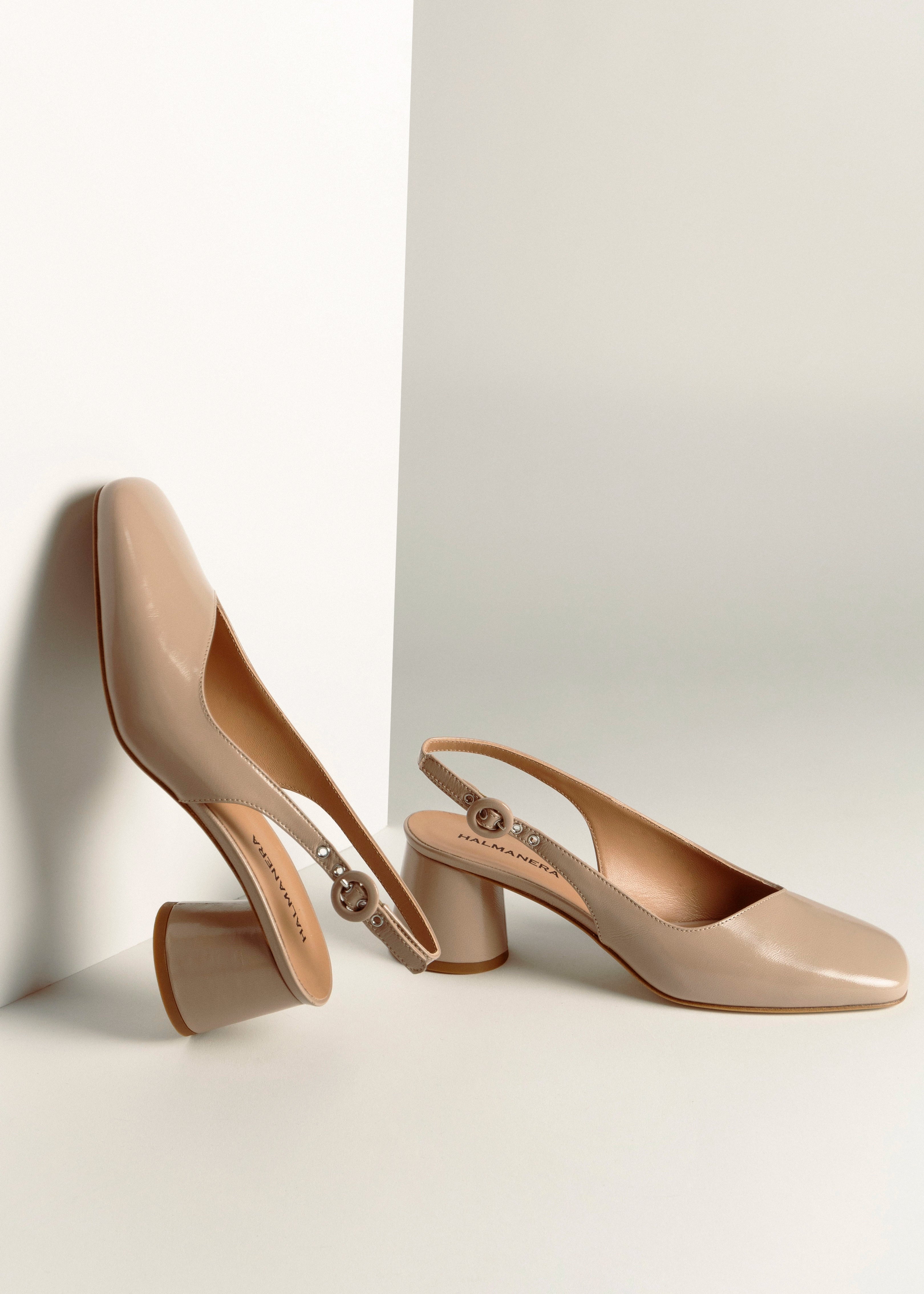 swatch_beige patent cala slingback pump heels