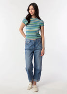 swatch_Blue/Green pistola selene short sleeve top