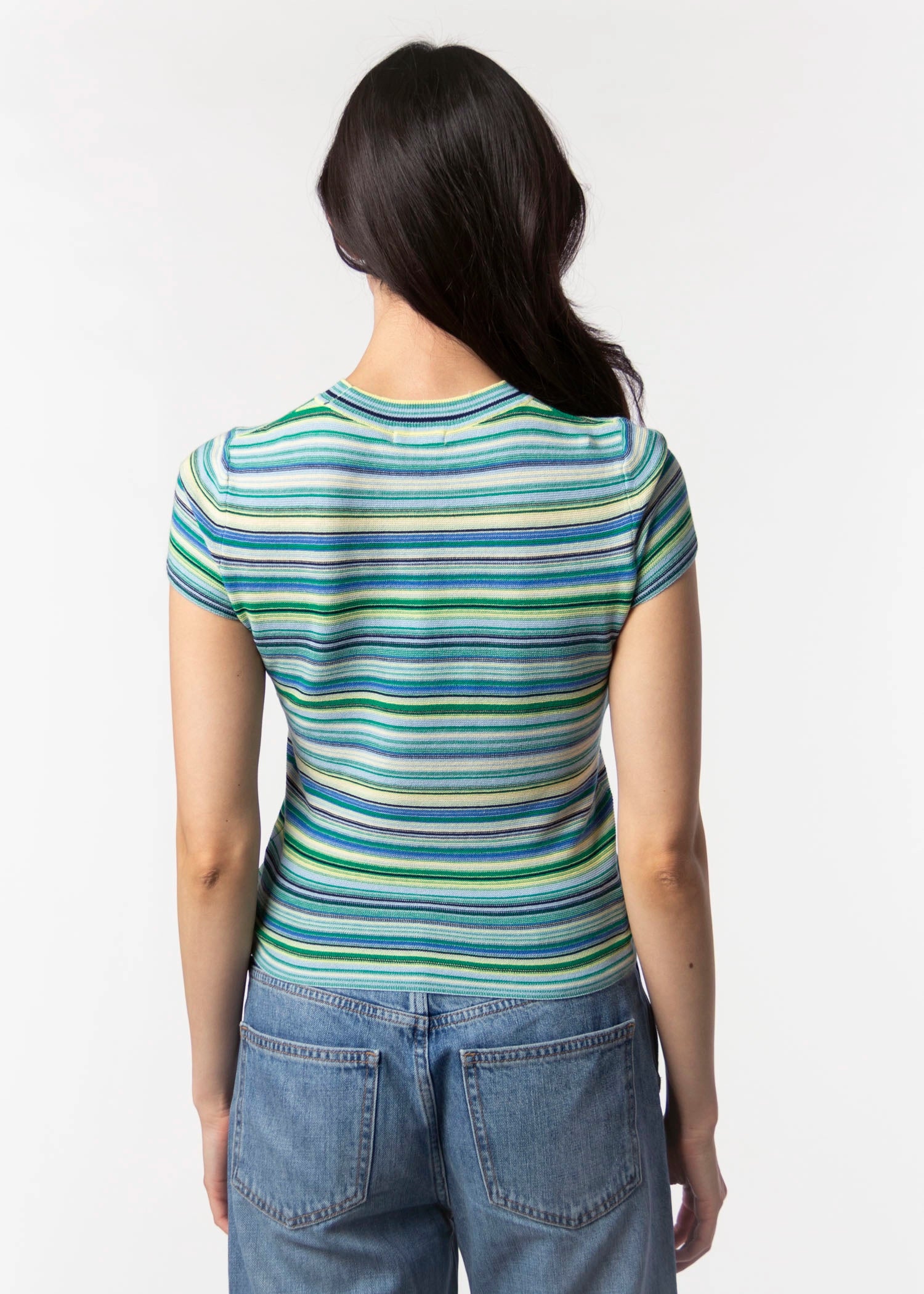 swatch_Blue/Green pistola selene short sleeve top