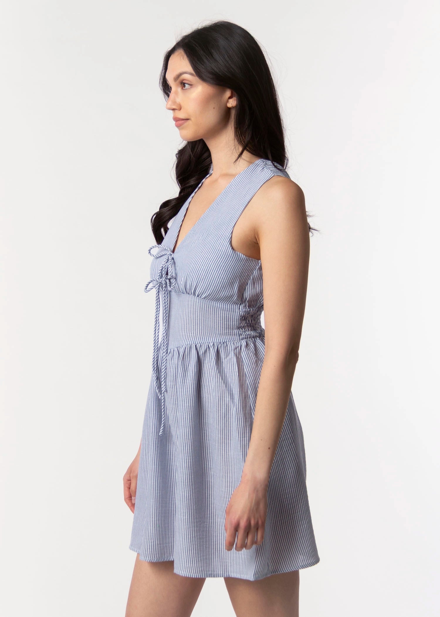 swatch_Blue/White sadie and sage garden sun mini dress