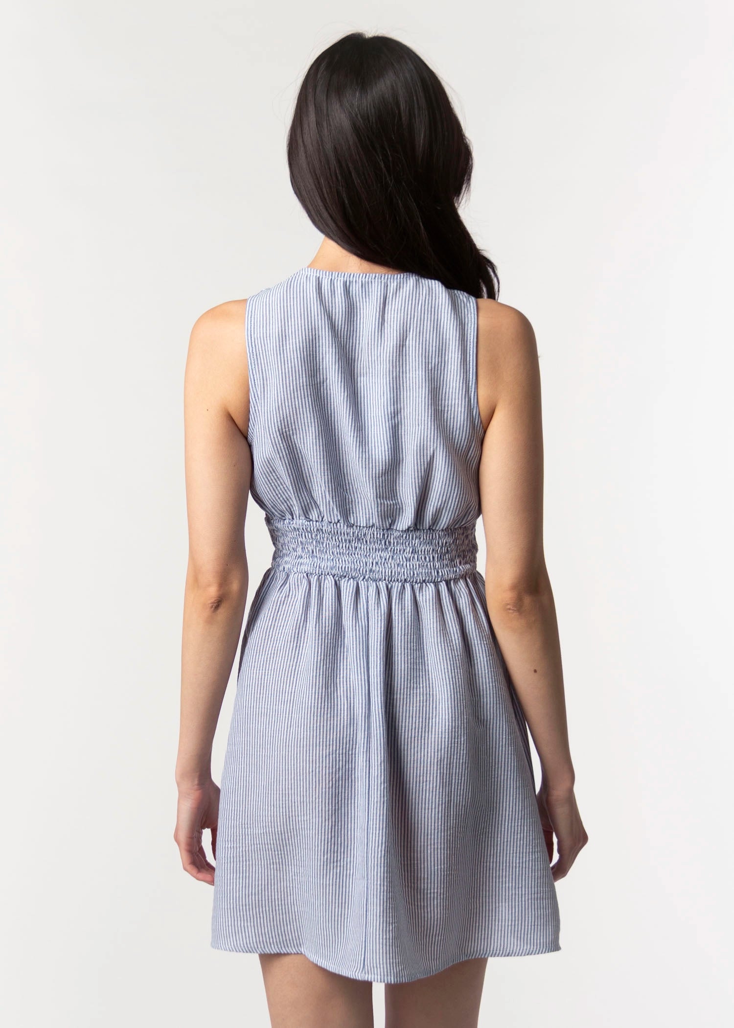 swatch_Blue/White sadie and sage garden sun mini dress