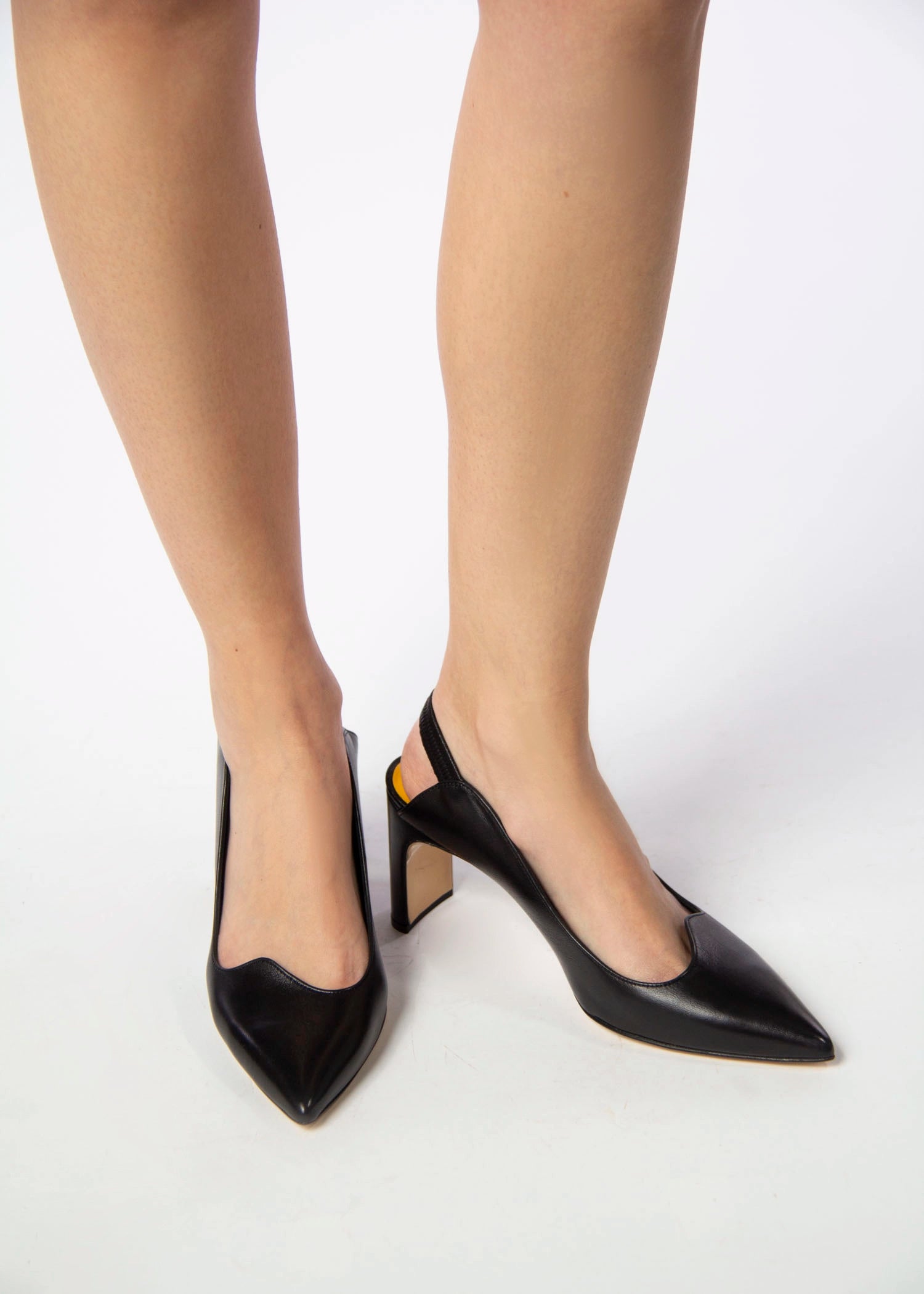 swatch_Black Leather mara bini sole leather slingback