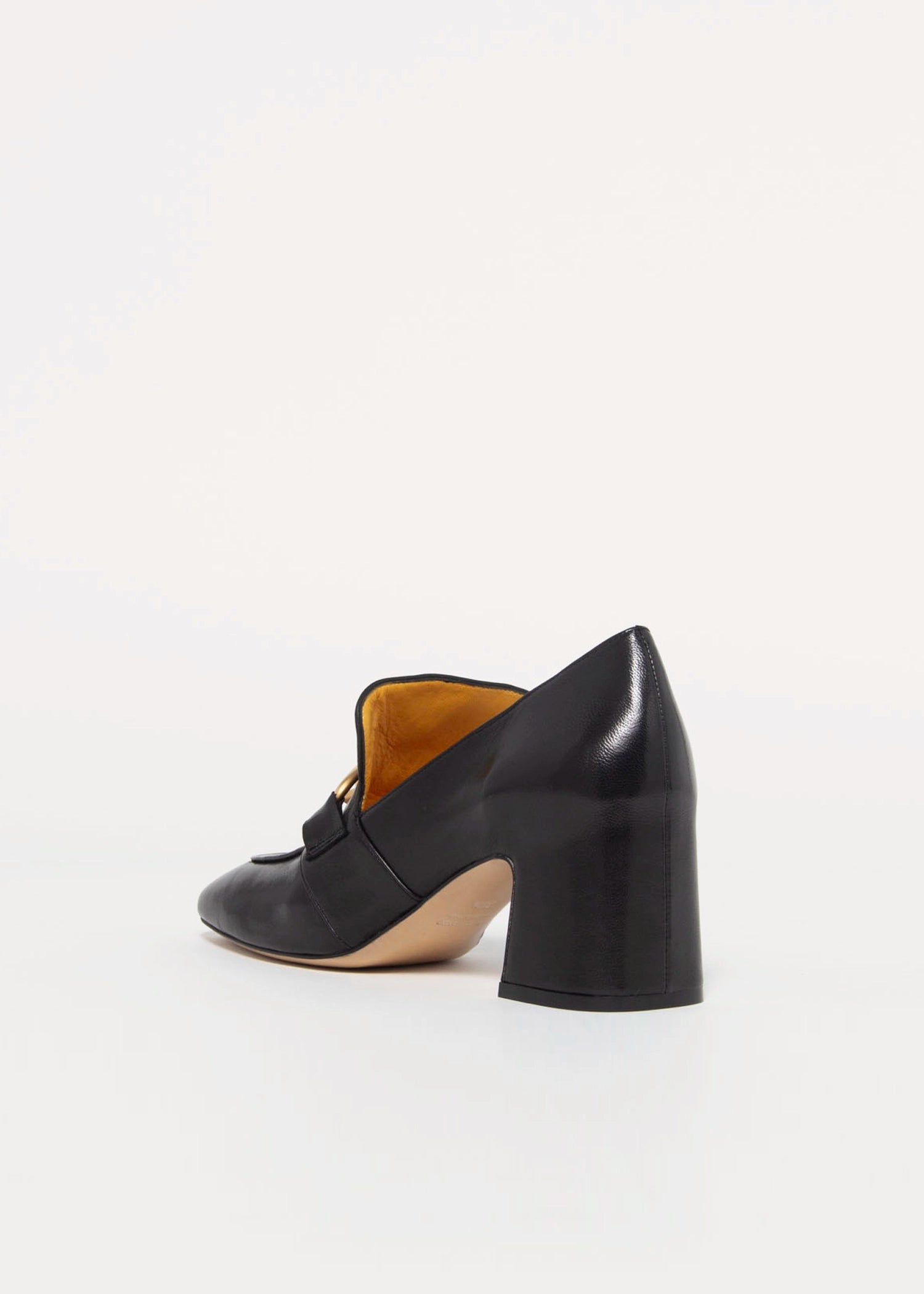 swatch_Black Leather mara bini perla heeled loafer
