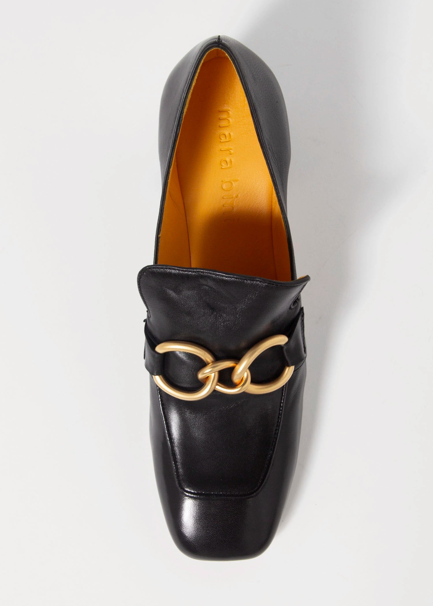 swatch_Black Leather mara bini perla heeled loafer