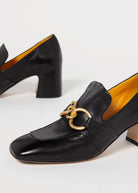 swatch_Black Leather mara bini perla heeled loafer
