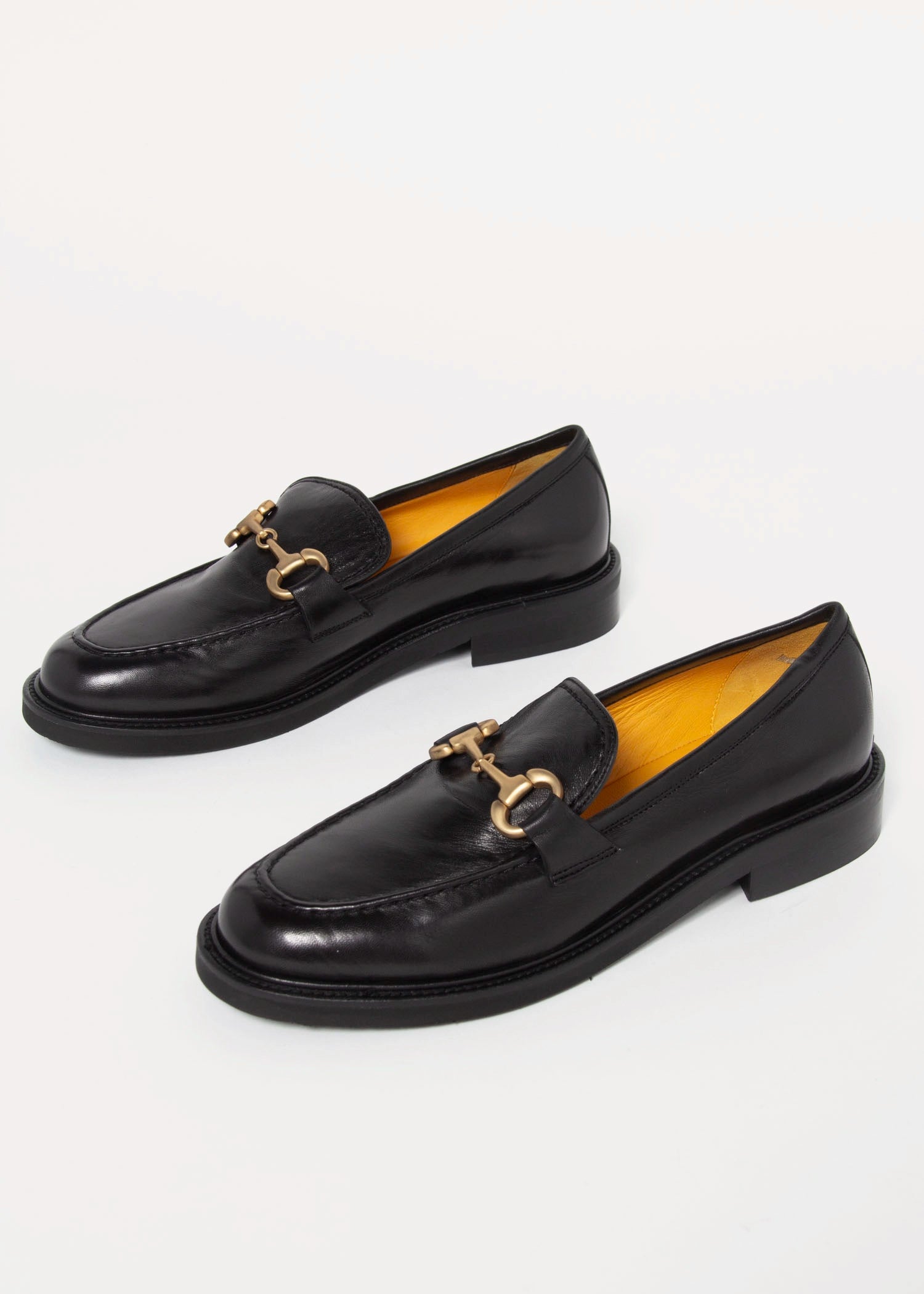 swatch_Black Leather mara bini frida leather loafer