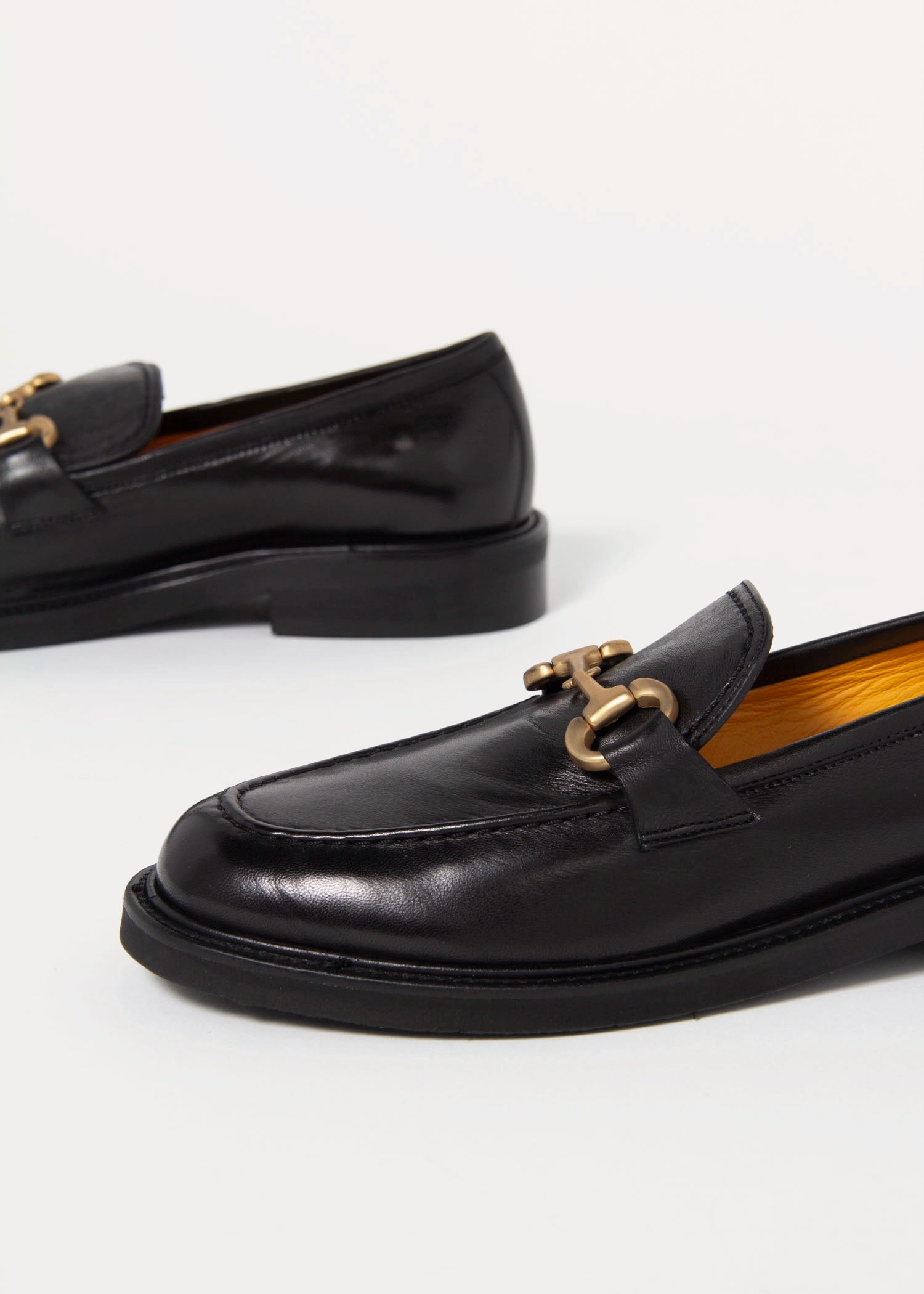 swatch_Black Leather mara bini frida leather loafer