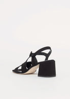 swatch_Black Suede l'idea block heel sandal