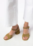 swatch_Olive Suede l'idea heeled sandal