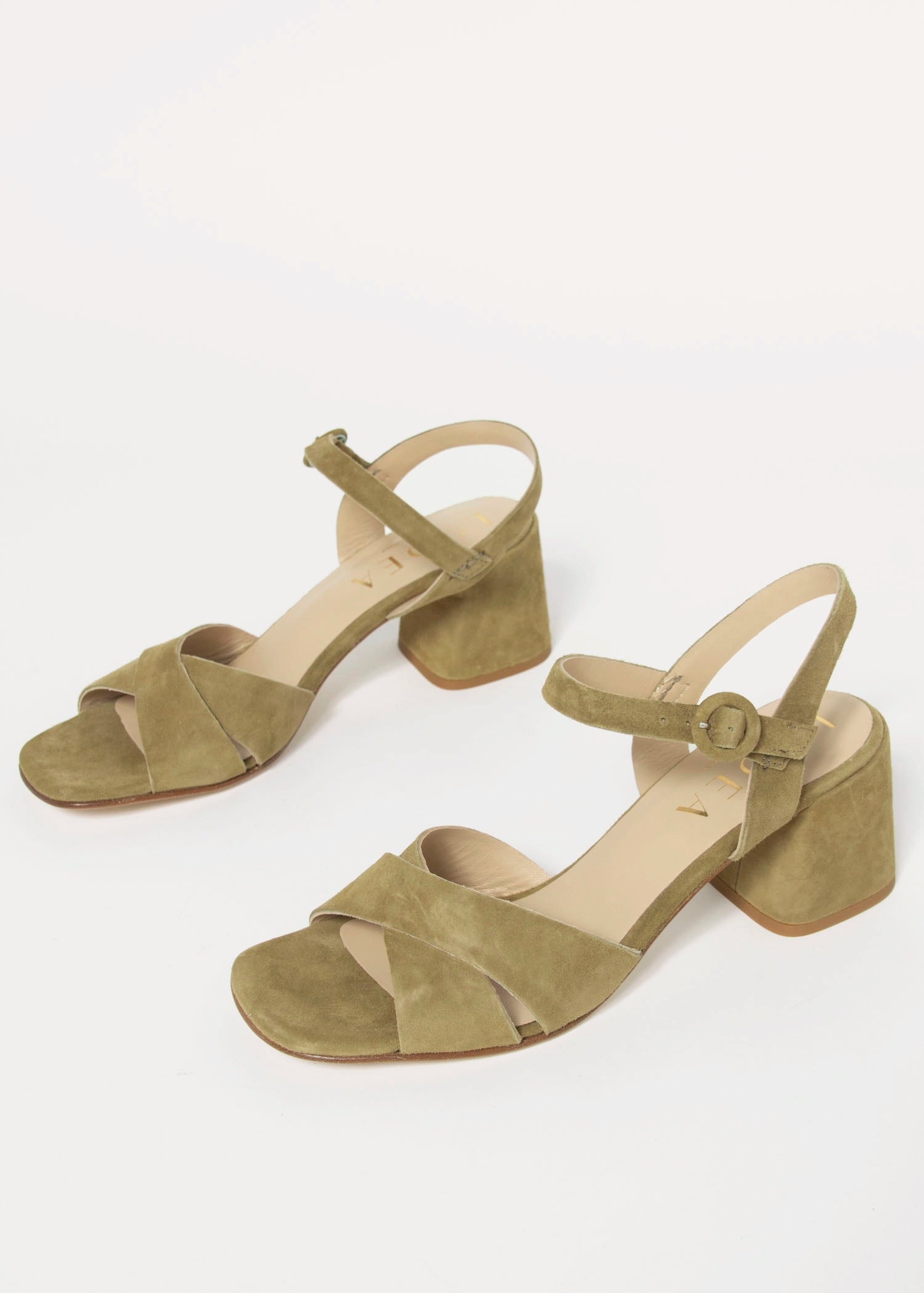 swatch_Olive Suede l'idea heeled sandal