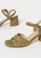 swatch_Olive Suede l'idea heeled sandal
