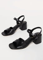 swatch_Black Leather l'idea heeled sandal