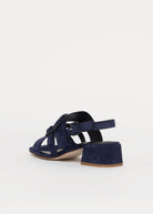swatch_Navy Suede l'idea low heel strappy sandal