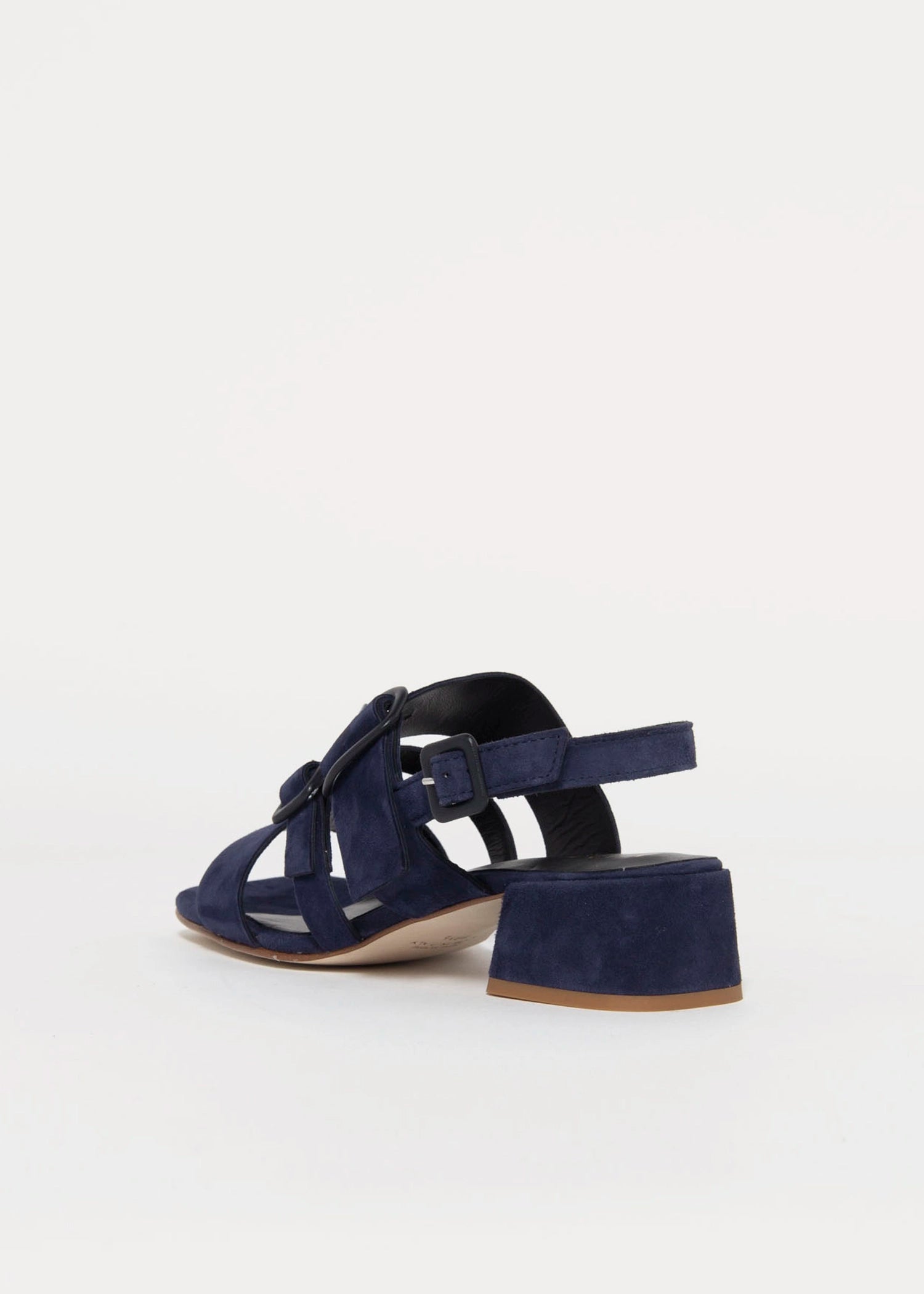 swatch_Navy Suede l'idea low heel strappy sandal