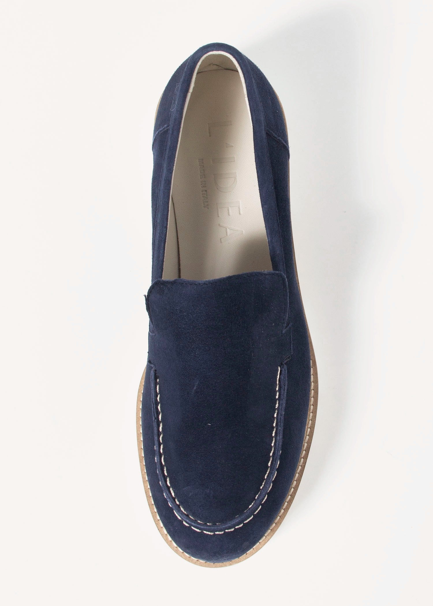 swatch_Navy Suede l'idea suede loafer