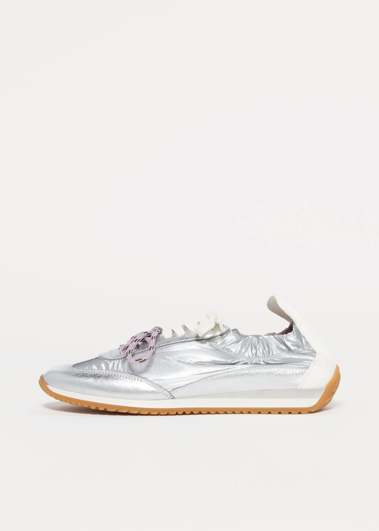 swatch_Silver l'idea metallic double lace sneaker