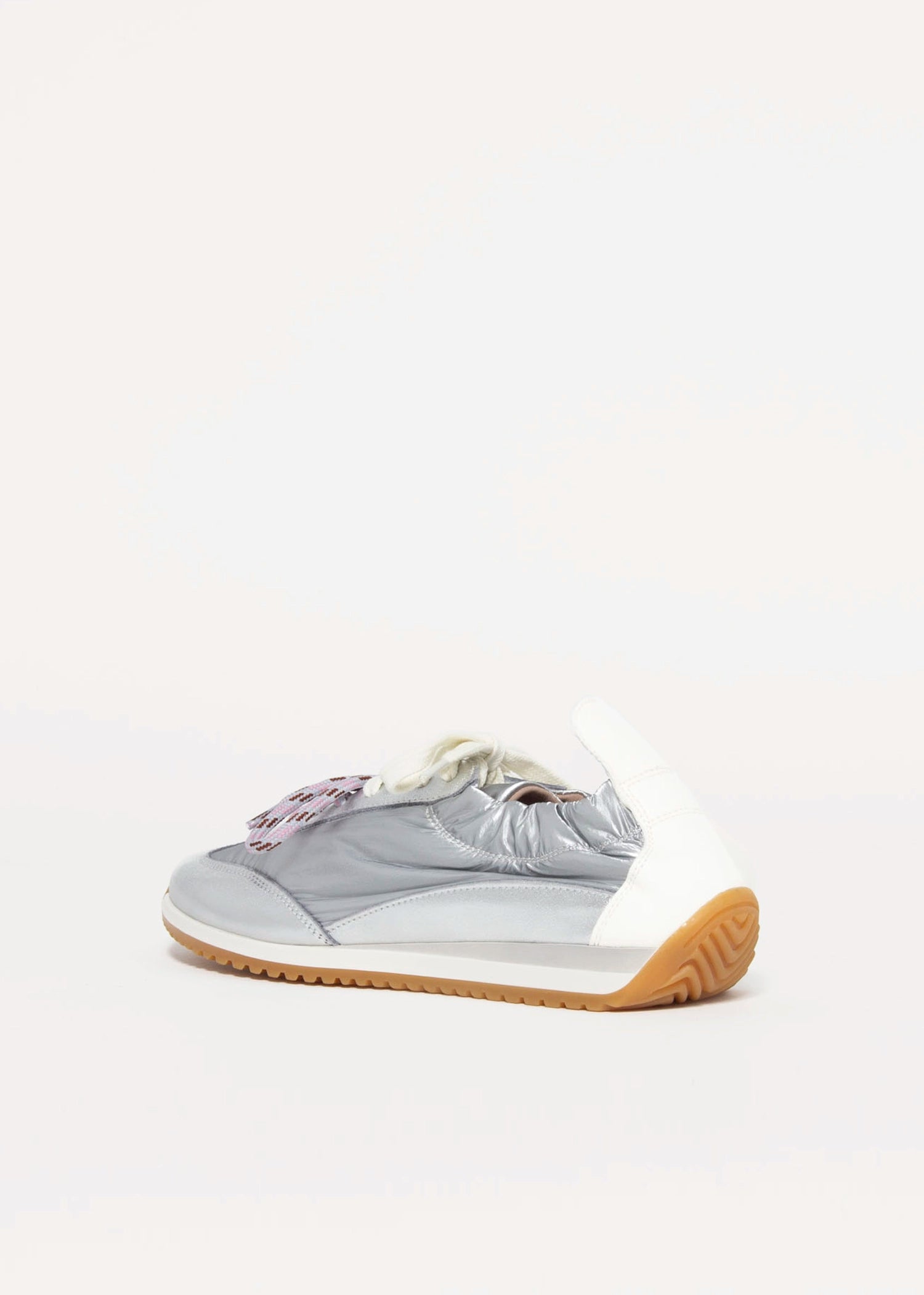swatch_Silver l'idea metallic double lace sneaker